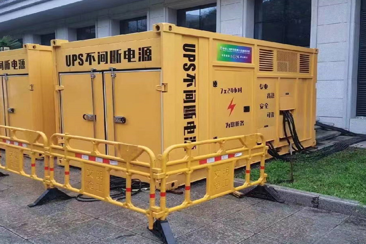 余干发电机租赁施工现场
